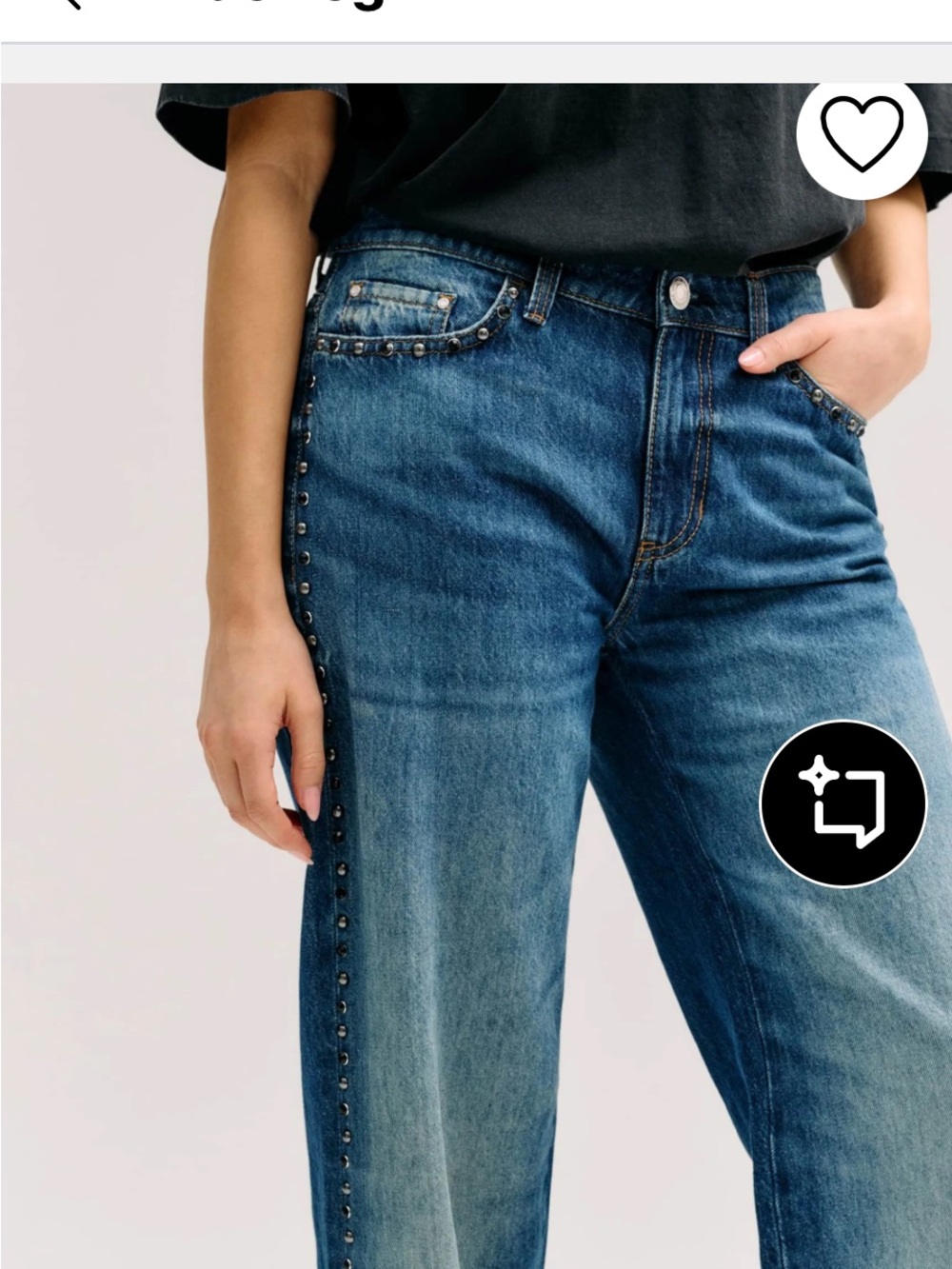 Guess Blue Studded Slouch Jeans $125 US